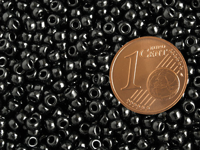 Miyuki Rocailles Saatperlen Größe 8/0 (3mm) Farbe: schwarz